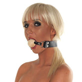 Leather Gag With Wooden Ball - Adult Planet - Online Sex Toys Shop UK
